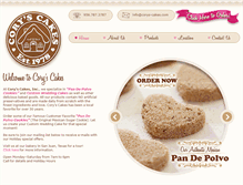 Tablet Screenshot of corys-cakes.com